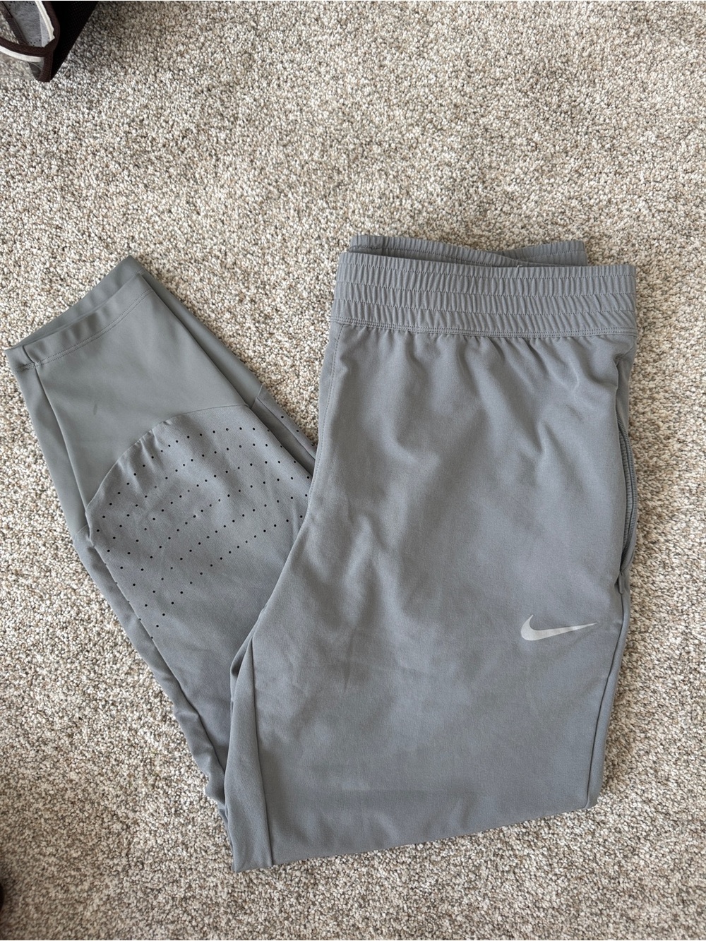Women's Nike dri-fit gray running joggers